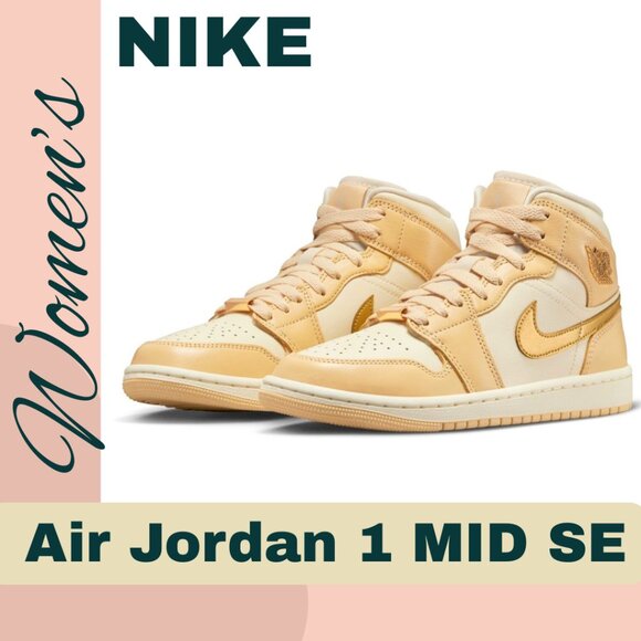 NIKE AIR JORDAN 1 MID SE- BRAND NEW IN BOX SIZE 6.5 WOMENS - Picture 1 of 8